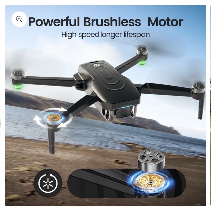 Holy Stone HS175G GPS Drone 4K UHD Camera Brushless Motor Foldable Case EUC
