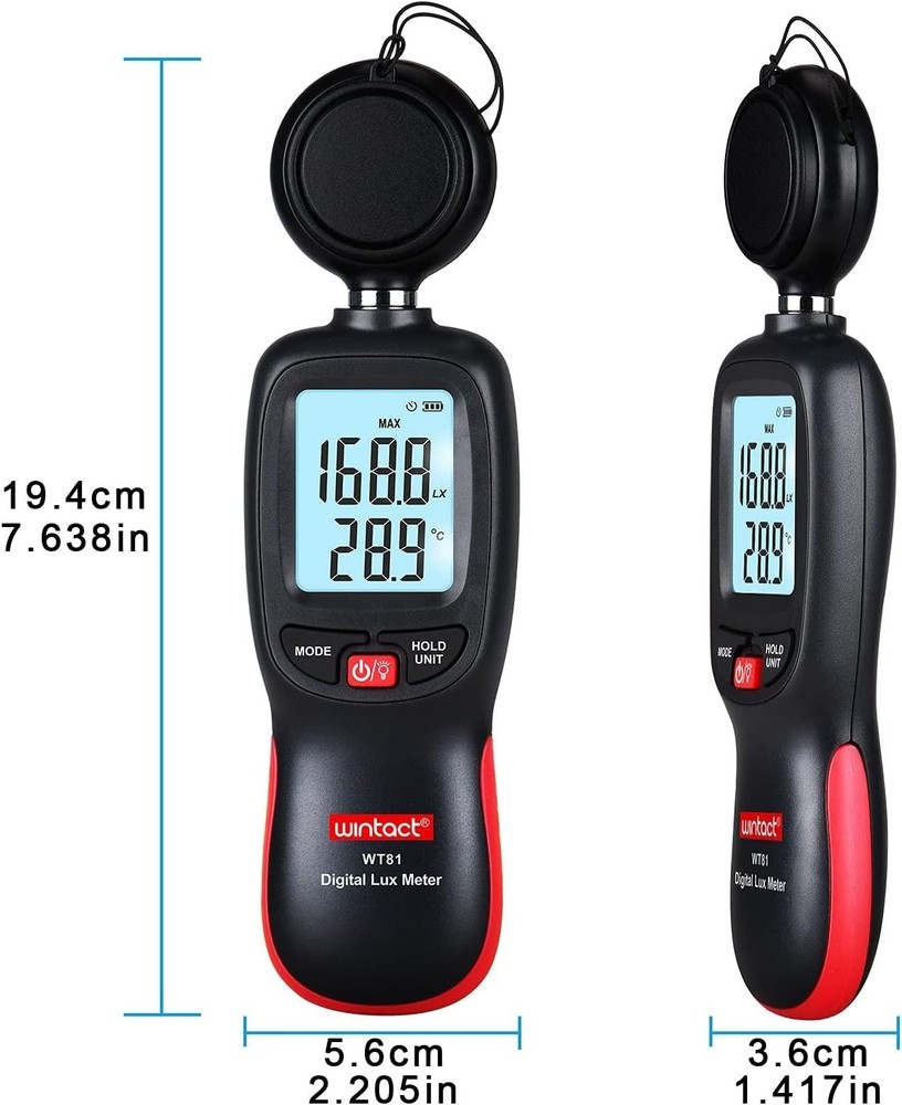 Multifunction Digital Lux Meter with Backlit Display - Perfect for Professionals