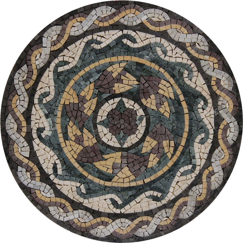 Mosaic Marble Roman Patterns Insert Handmade Medallion Home Pool Design Floor