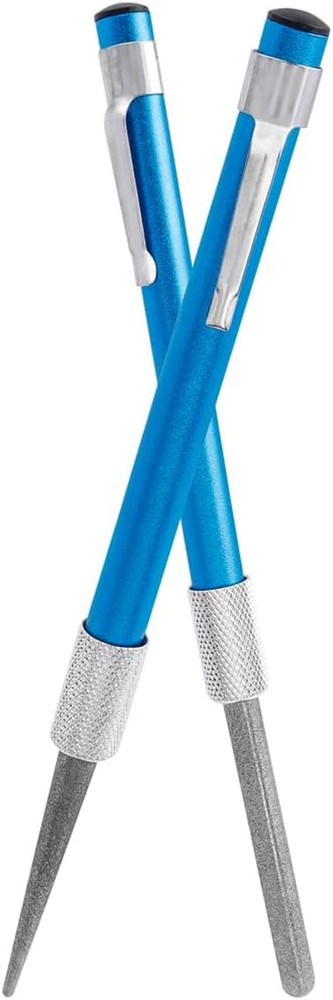 2Pcs Serrated Knife Sharpener, Retractable Diamond Sharpening Rod Multifunctiona