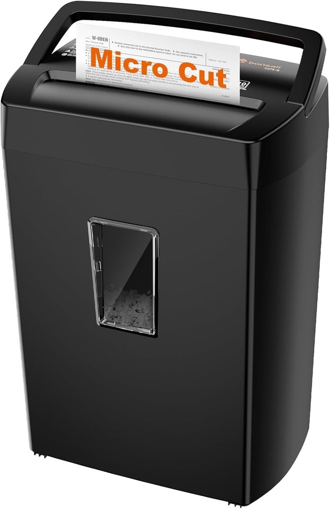Effortless Micro Cut Shredding - 10-Sheet Capacity with Transparent Waste Bin