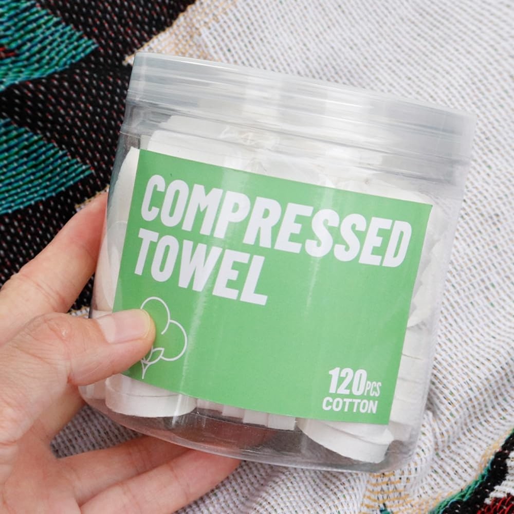 120 Pcs Mini Compressed Towels, Disposable Face Compressed Towel, Compressed ...