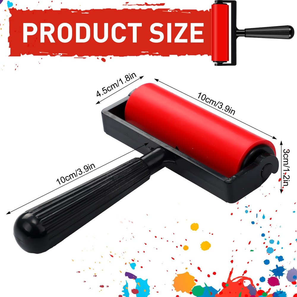 3 Pack Brayer for Printing 4 Inch Brayer Roller for Printmaking