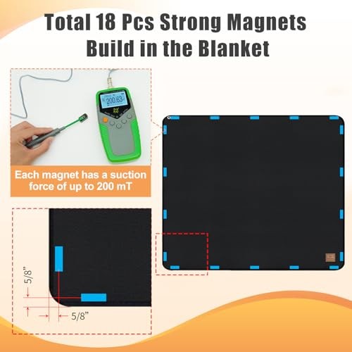 Magnet Fireplace Cover Draft Blocker, Fireplace Blanket for 39"x32" Fireproof
