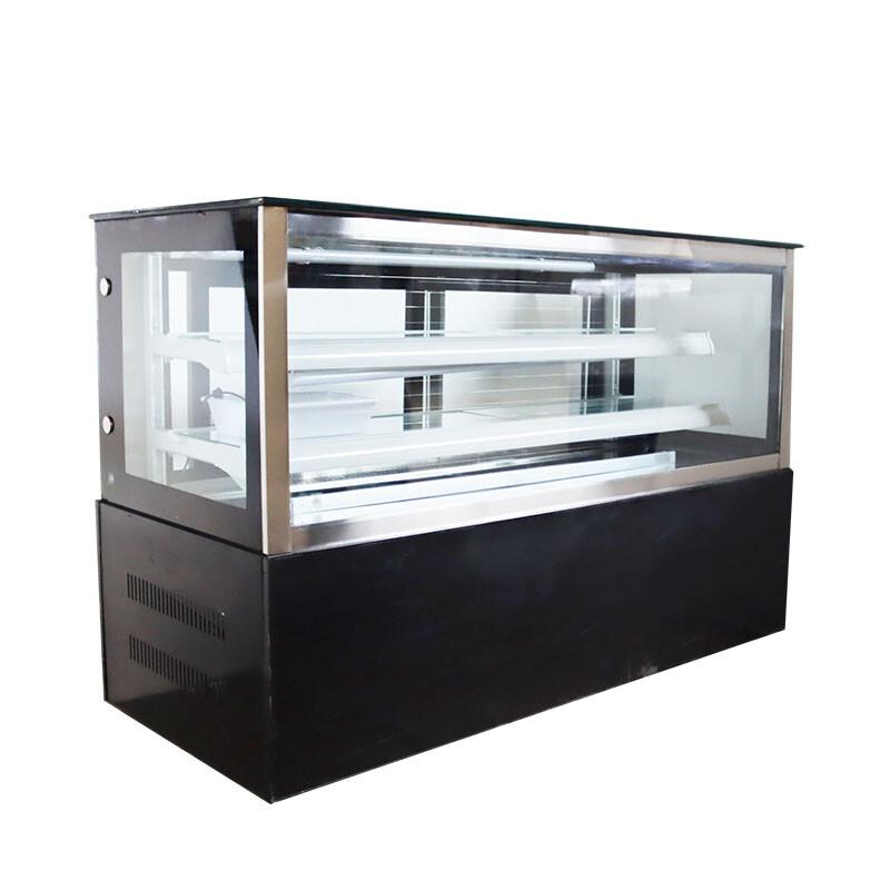 Updated 220V 3-Layer Refrigerated Pie Cake Bakery Showcase Opened Back Door