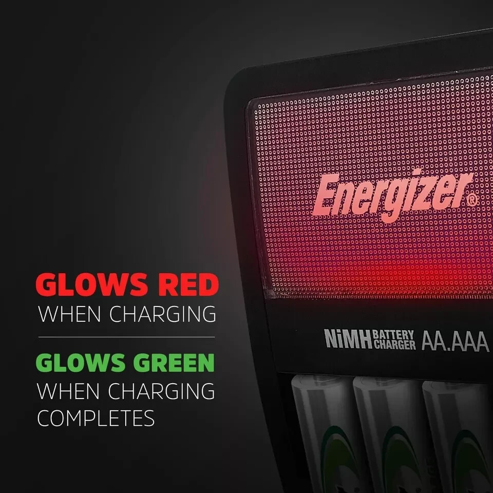 Energizer Rechargeable AA and AAA Battery Charger with 4 AA NiMH Batteries