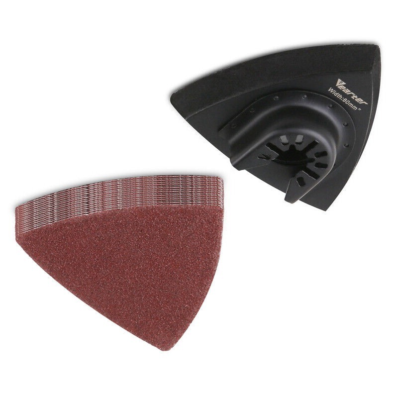 Oscillating Power Multi Tool 18 pcs Sanding Paper with Triangular Sanding Pad