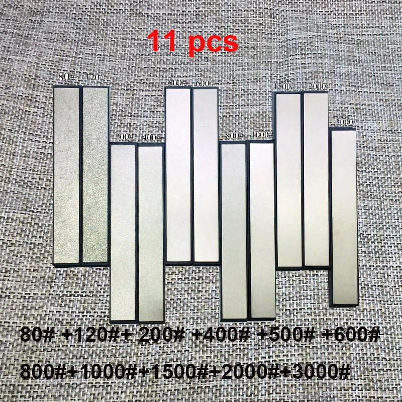 1-11PCS Kitchen Knife Sharpener Sharpening Stone Diamond Grit Professional Syste