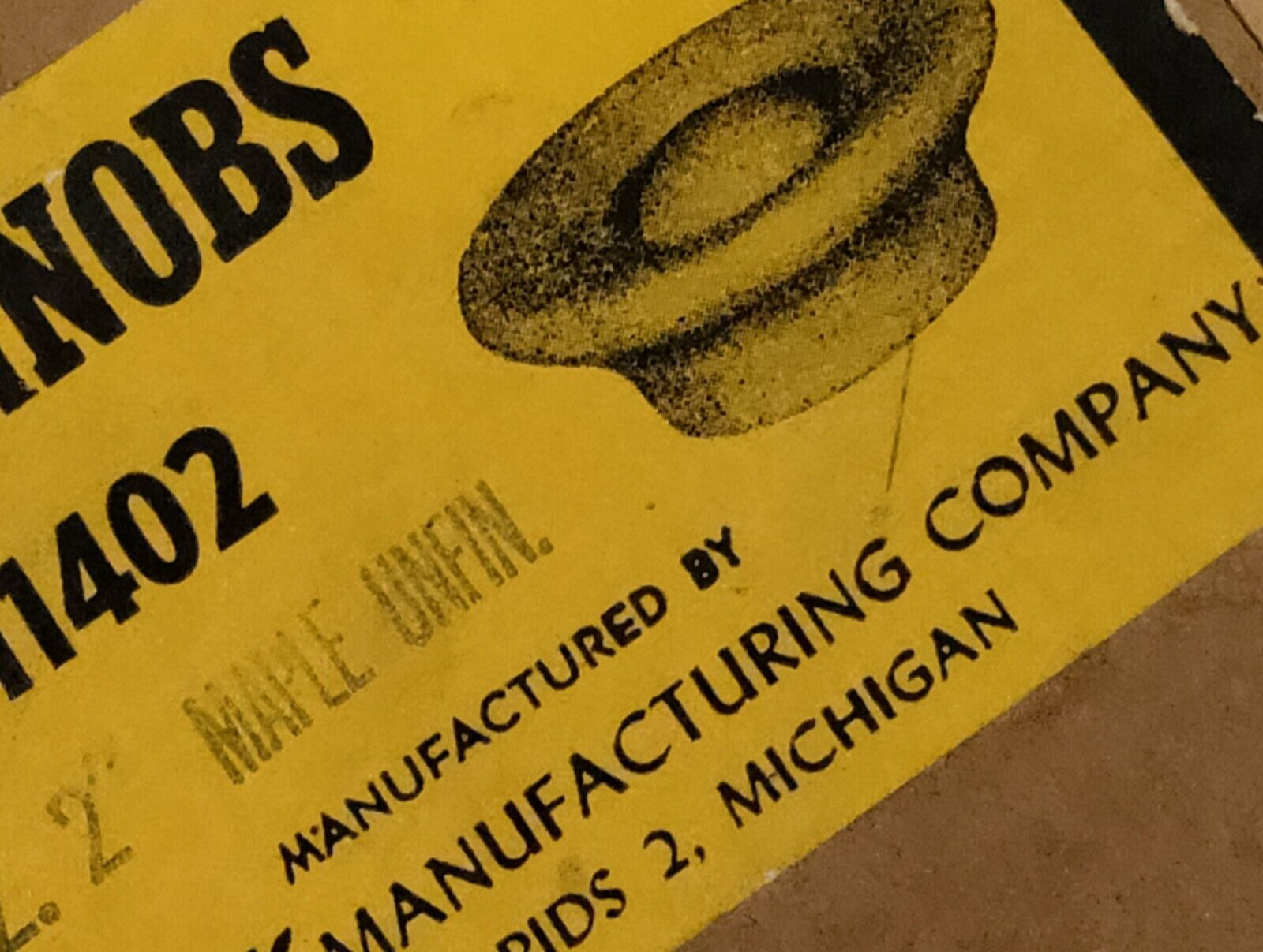 2 WADDELL 2" ROUND UNFINISHED MAPLE WOOD CABINET / DRAWER KNOBS, NO.11402 VTG