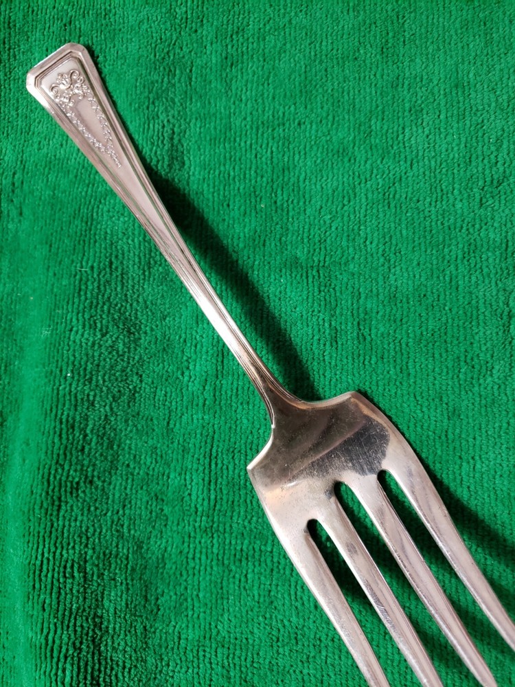 Roanoke silverplate serving piece.  Cold meat fork.