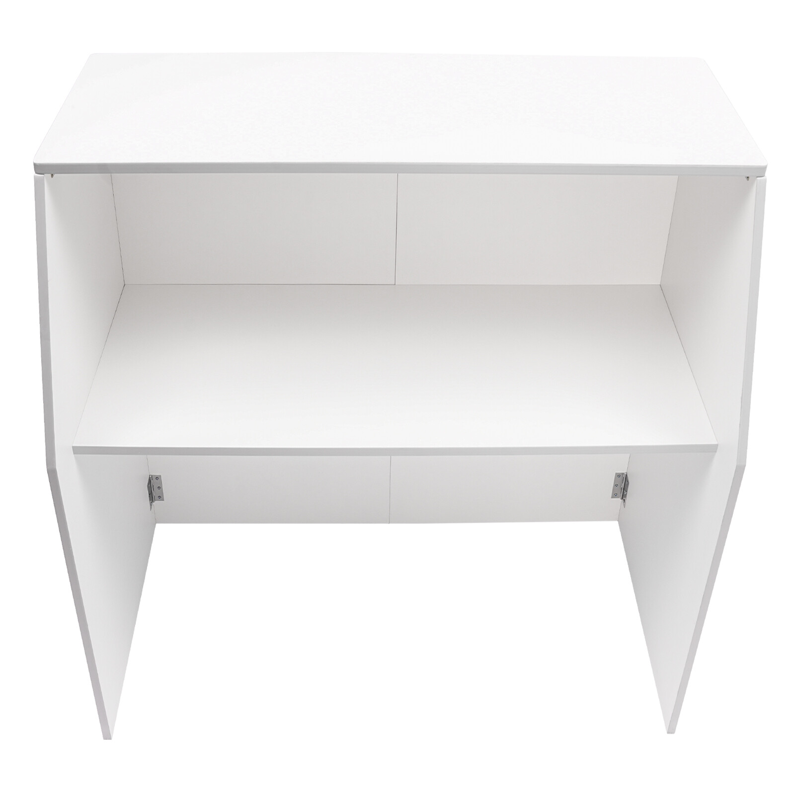 White Portable Event Bar Portable Bar Cabinet Foldable Bar 47.75*19.5*42.75in