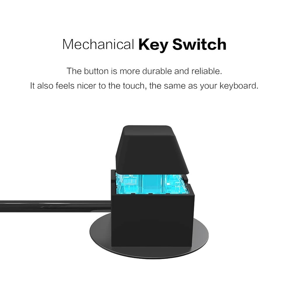 DKE Desktop Computer Power Switch 2.1cm X / 2.5cm thickness, Black