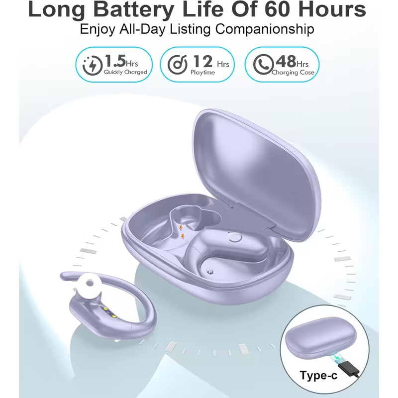 Wireless Bluetooth Headphones Ear Buds Deep Bass with Wirele Charging Case