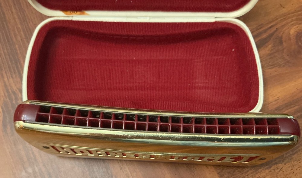 Hohner Comet C/G Harmonica Curved Double-Sided GOLD Model 3427 - Germany CG