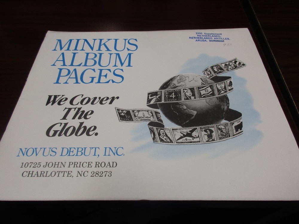 "MINKUS" ALBUM PAGES  1996  SUPPLEMENT NETHERLANDS  W/FREE SHIPPING!!!