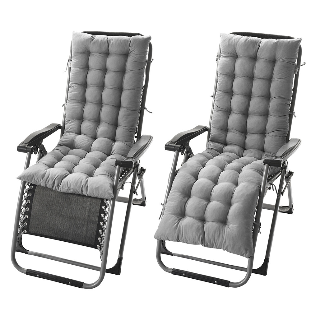 Chaise Lounge Cushion 49" 61" Indoor Outdoor Rocking Chair Sofa Cushion w/ Ties