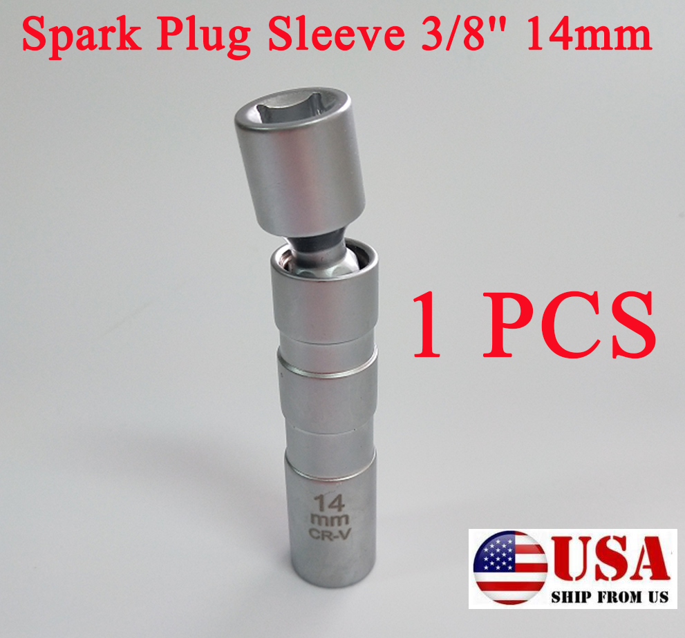 1X 96mm 3/8''14mm Universal Magnetic Drive Spark Plug Socket Sleeve Removal Tool