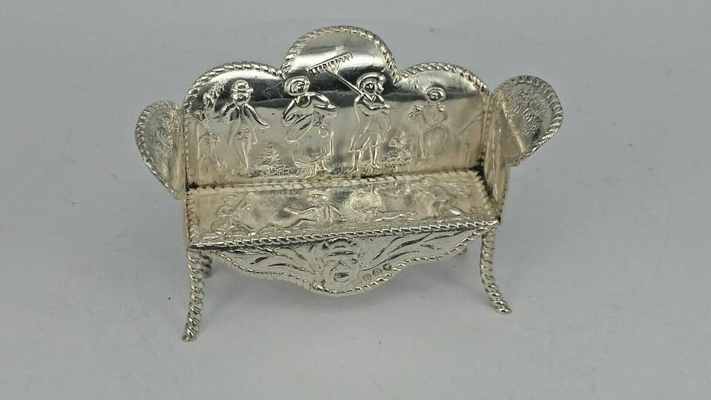Miniature silver bench