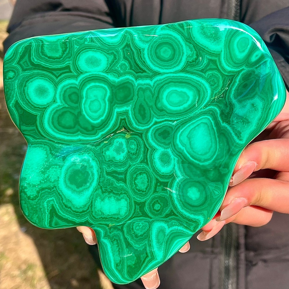 3.19LB Glossy peacock stone random transparent cluster coarse sample
