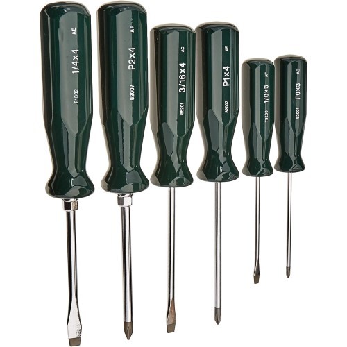 SK Tools 86320 SureGrip Combination Screwdriver Set, 6 Pieces