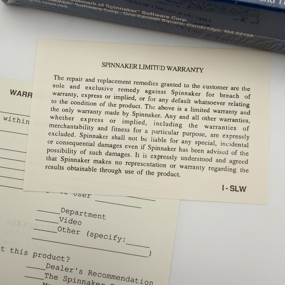 Easy Working The Planner Spinnaker IBM PC & Apple Complete Tested Working