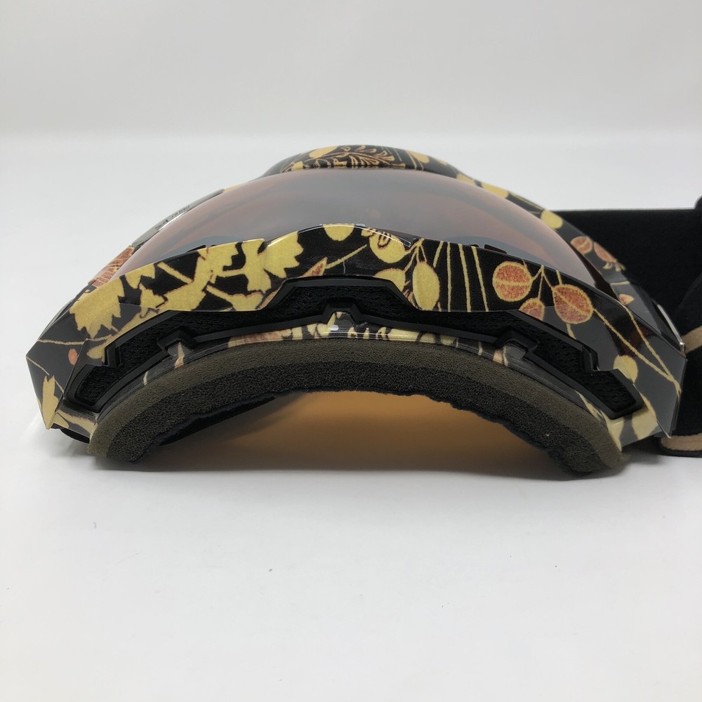 Anon Snowboard Ski Goggles Black Yellow Leaf Plants Pattern Please Read Below