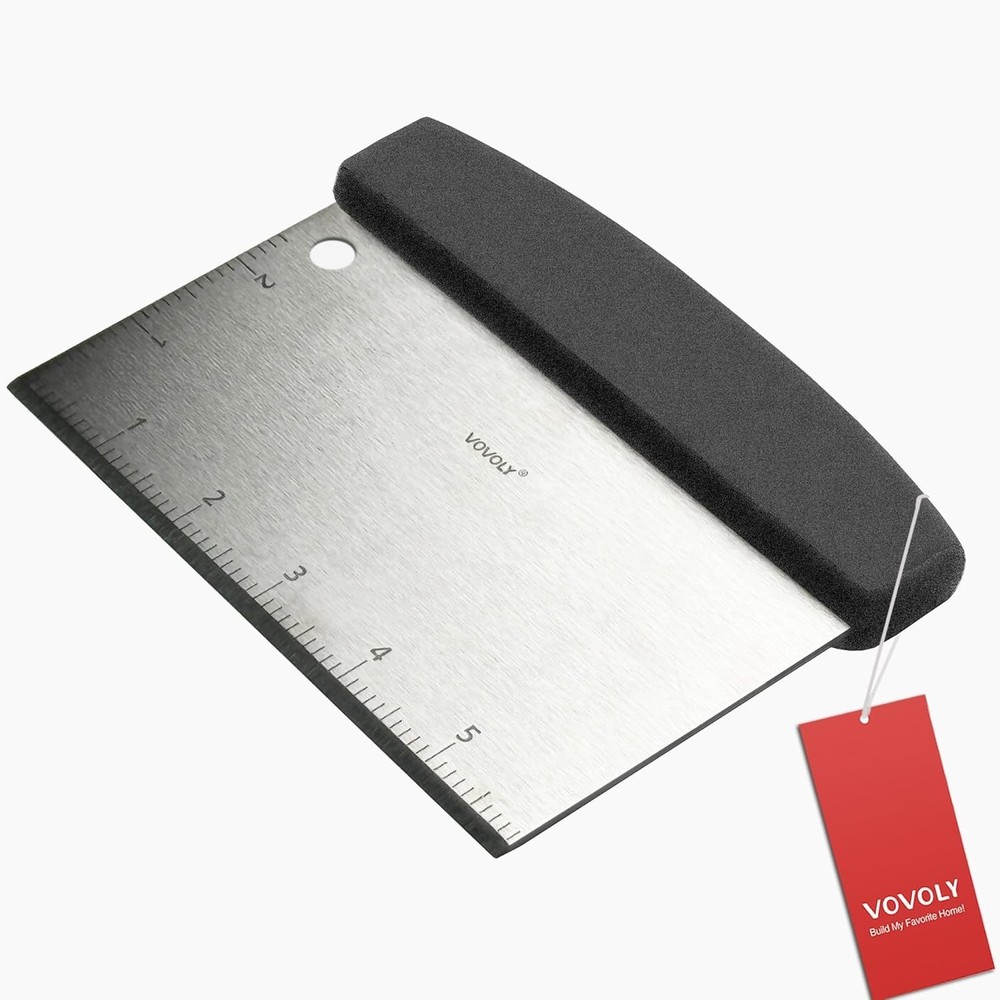 Multipurpose Bench Scraper Kitchen Utensil for Flat Top Griddle, Dough Scrape...