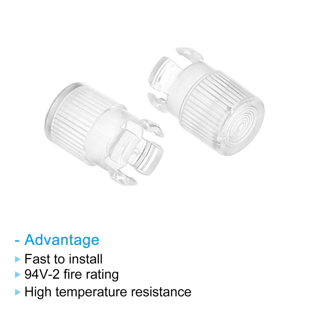 20Pcs 5mm LED Lamp Socket Light Emitting Diode Holder Cap Clear
