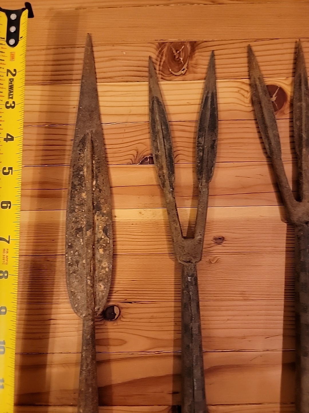 THREE AFRICAN TRIBAL SPEAR HEAD HAND FORGED SET