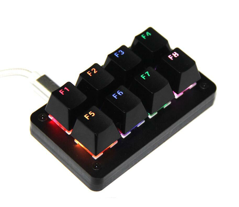 Macro function Keyboard Shortcut Mechanical Keyboard RGB Backlight 8 key Custom