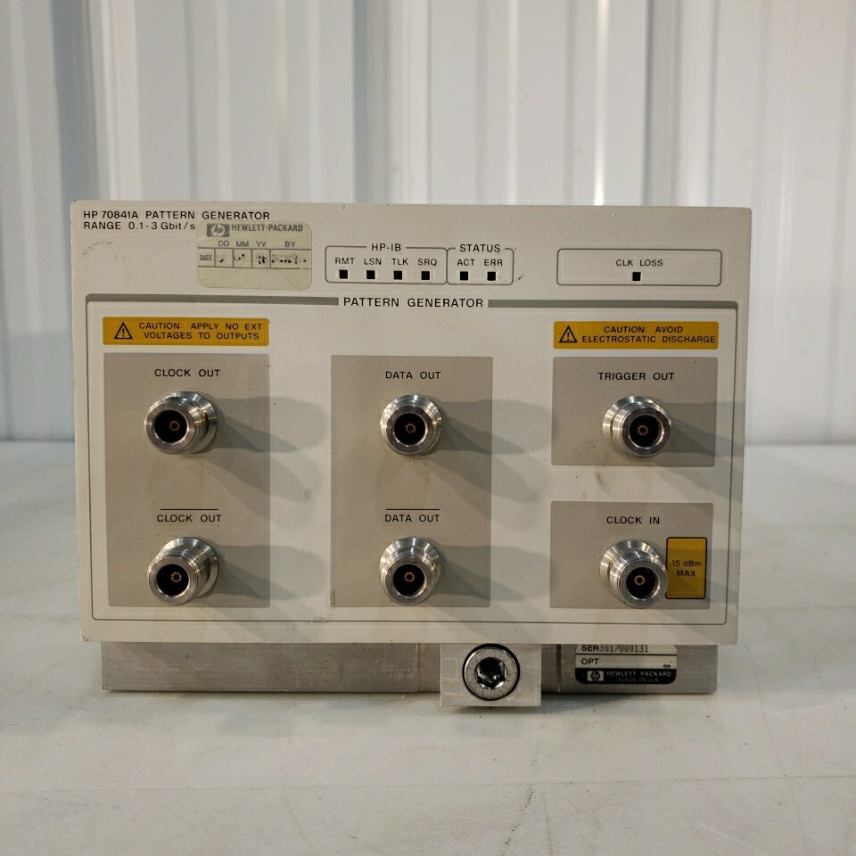 HP 70841A Pattern Generator Range 0.1-3 Gbit/s Hewlett-Packard 15dBm Max HP-IB