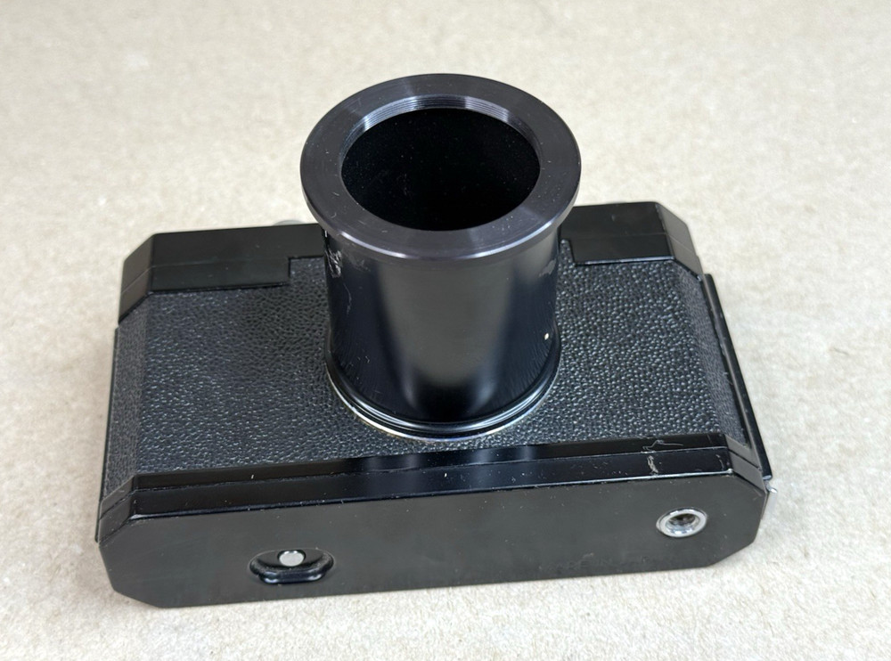 Nikon M-35S Microscope camera, 35mm dual format full & half-frame, w/tube-UNTEST