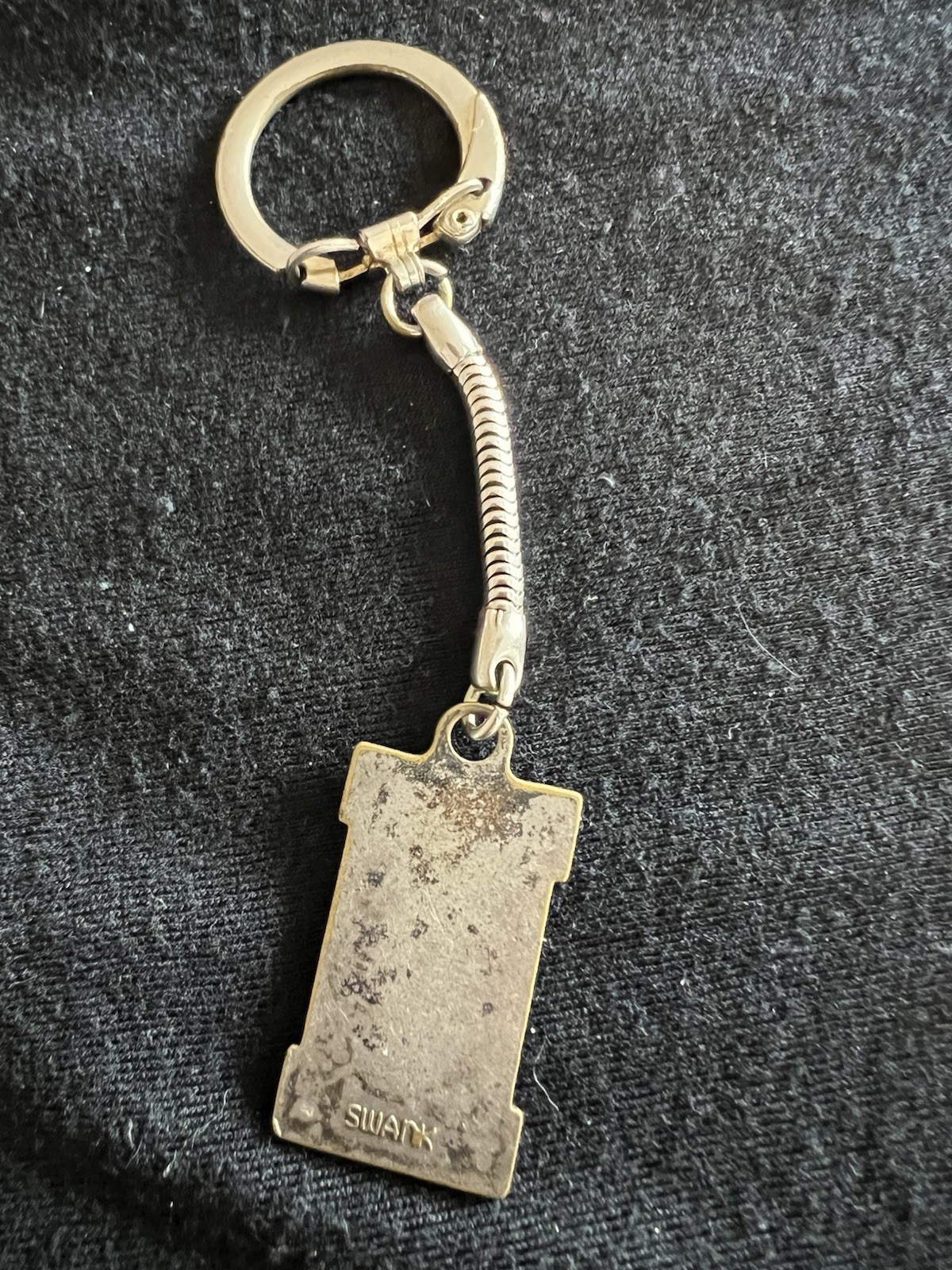 Vintage Swank Catholic Religious Saint Christopher Pendant Key Ring Keychain