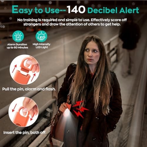 3 Pack Strobe Safety Alarm Keychains