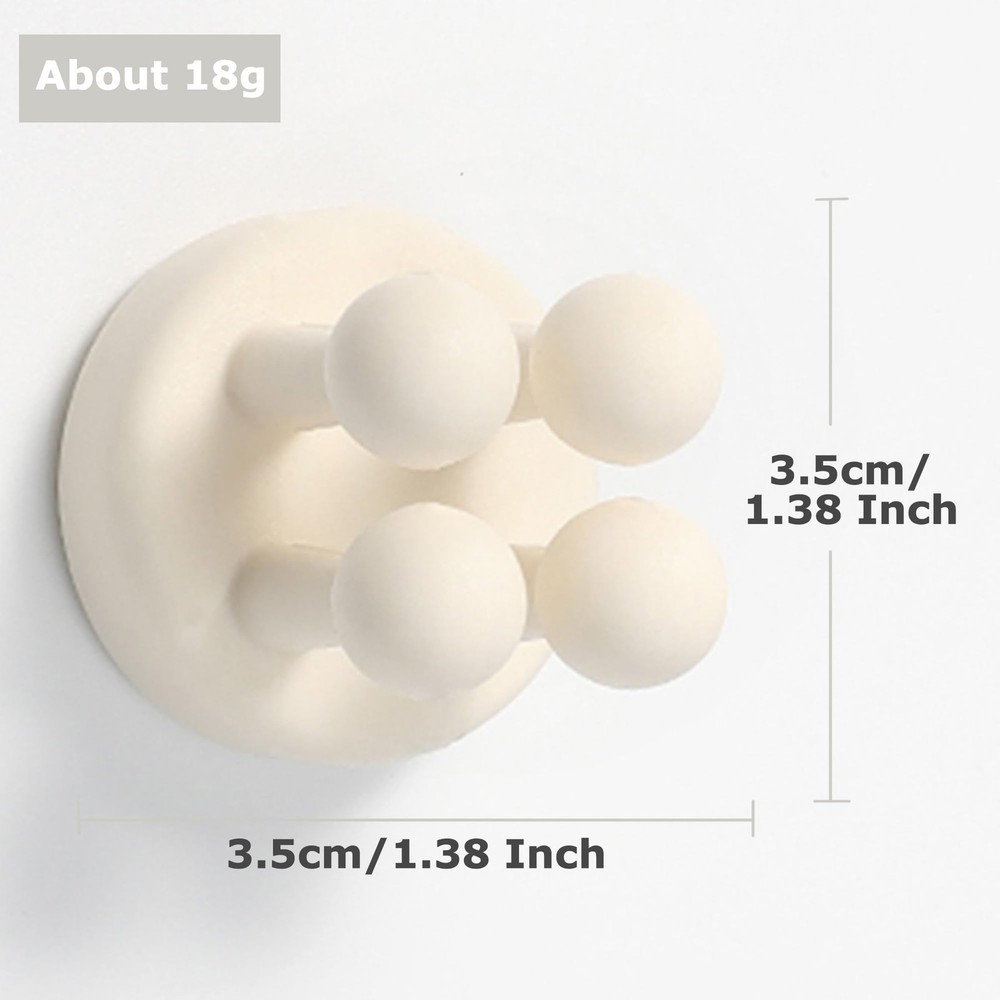 4 pcs Silicone Toothbrush Holder Multi-Function Hook Waterproof self Adhesive...