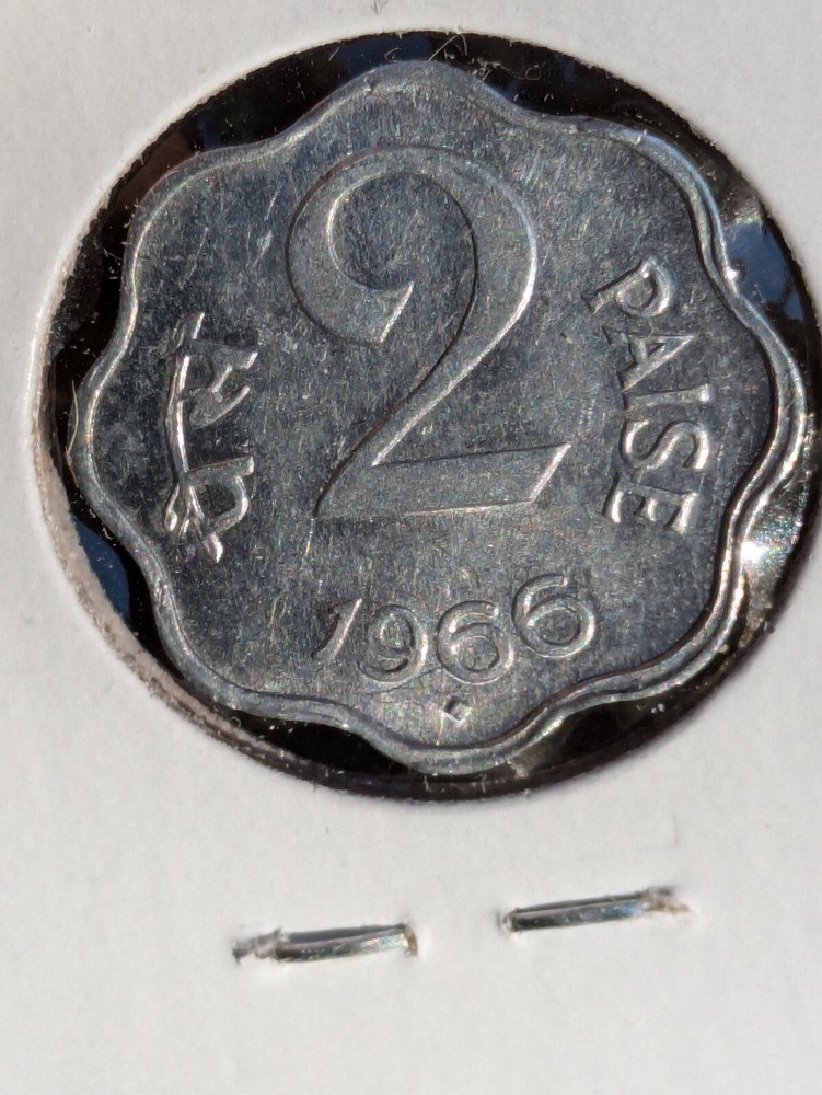 1966 India 2 Paise High Grade