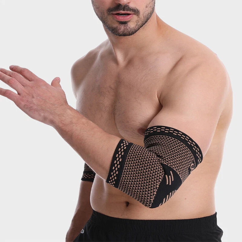 US Copper Elbow Brace Compression Support Sleeve Arthritis Tendonitis Joint Pain