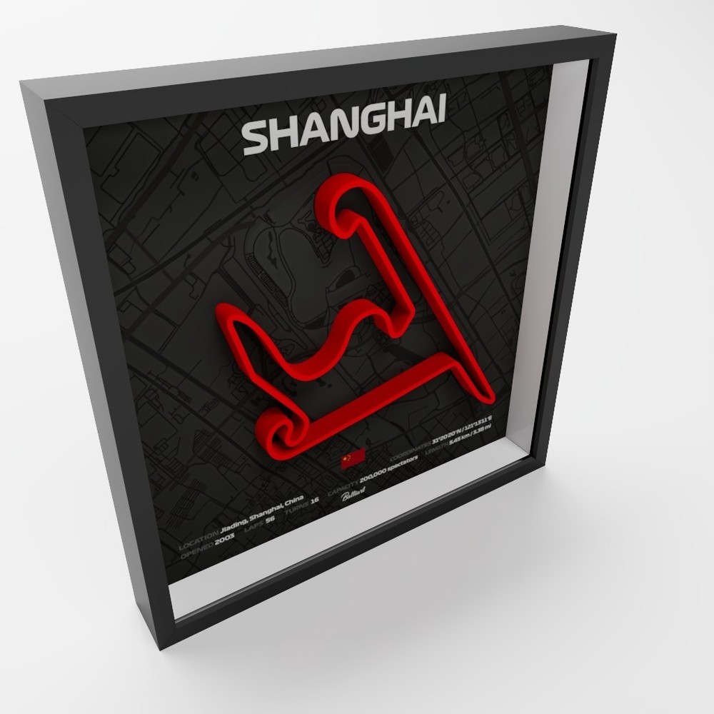 Shanghai Circuit 3D Shadow Box – Chinese GP Wall Art