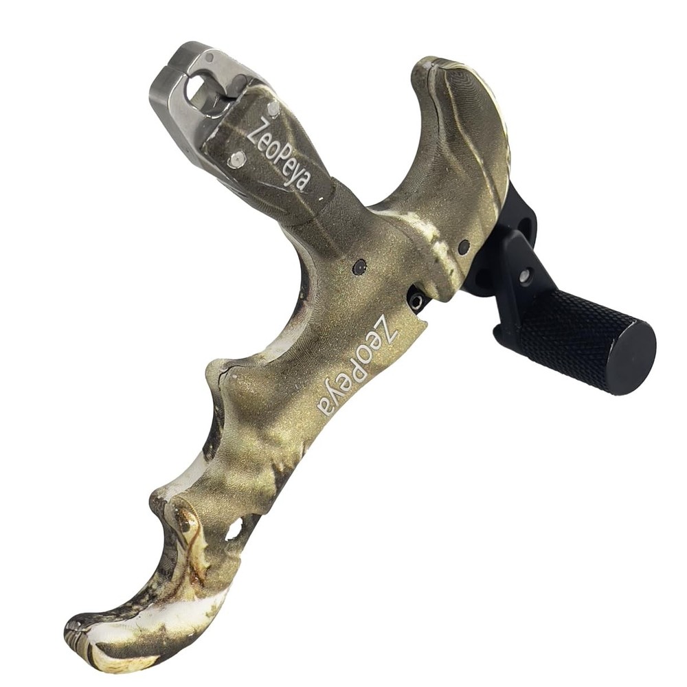 Bow Release for Compound Bow, 4-Finger 360° Rotate Caliper Thumb Release Arch...