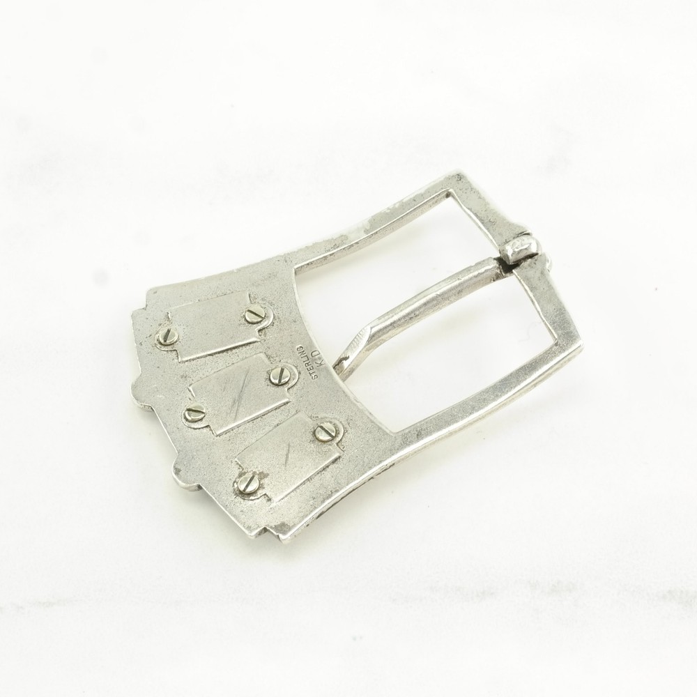 Antique Art Deco "EAJ" Replacement Initials Sterling Silver Belt Buckle