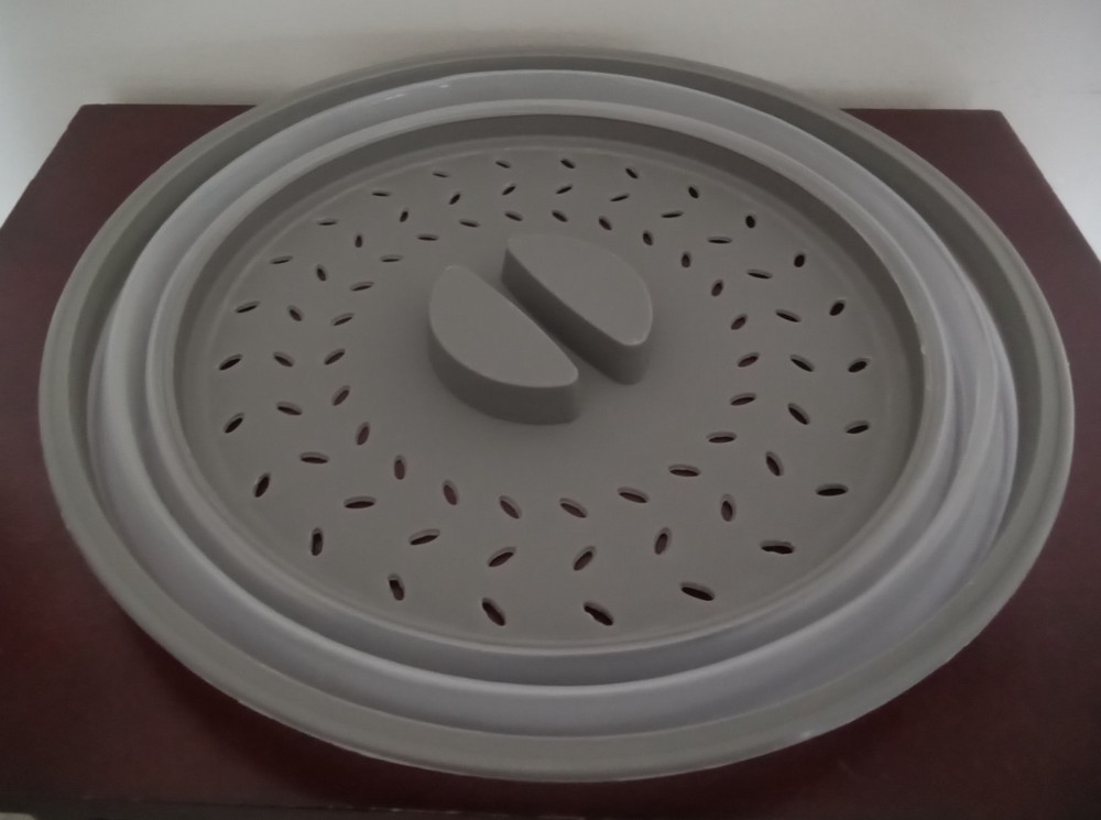 COLLAPSIBLE MICROWAVE GRAY SPLASH GUARD