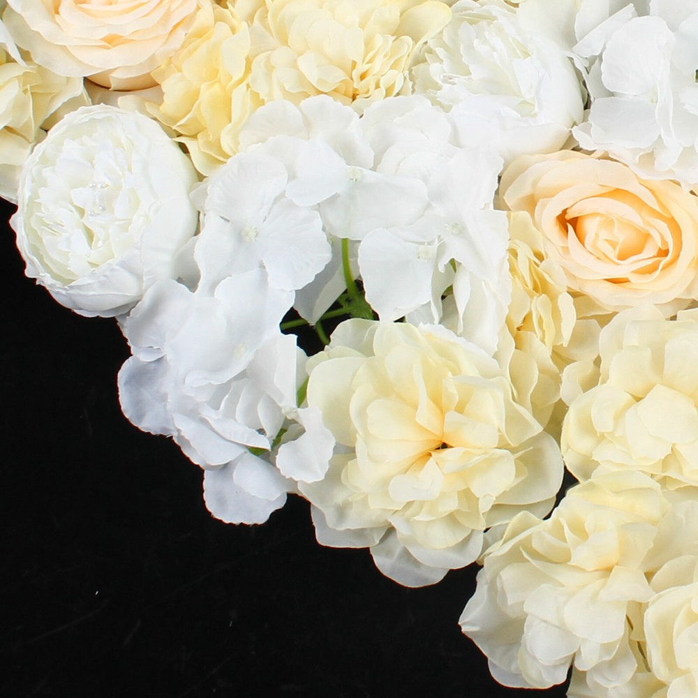 12 Pack Artificial Flower Wall Panels Hydrangea and Rose Flower Backdrop Panels