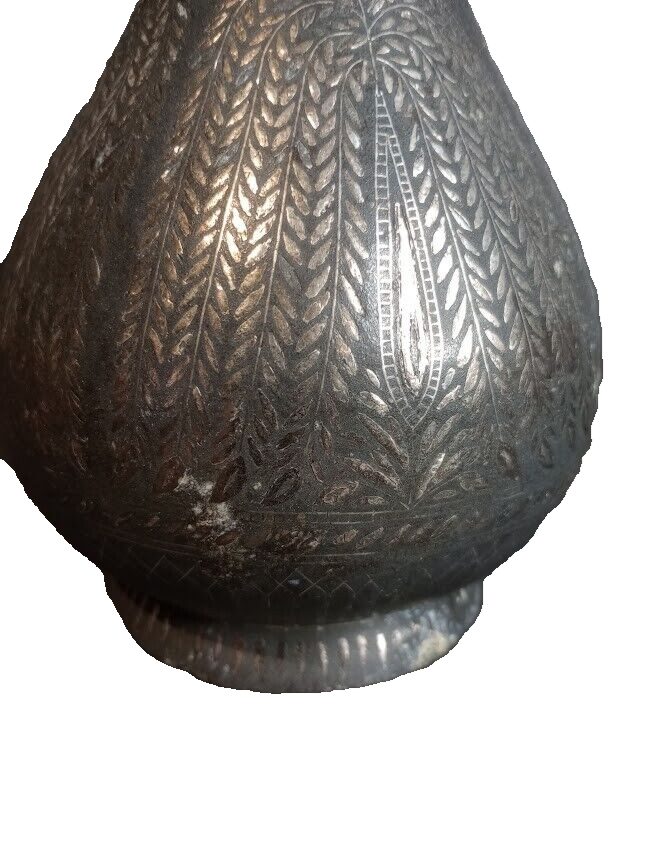 India 17Th 18Th c Bidri Hookah or vase