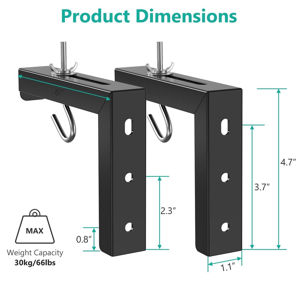 Projector Screen Ceiling Mount with Adjustable Extension Supports 66 lbs