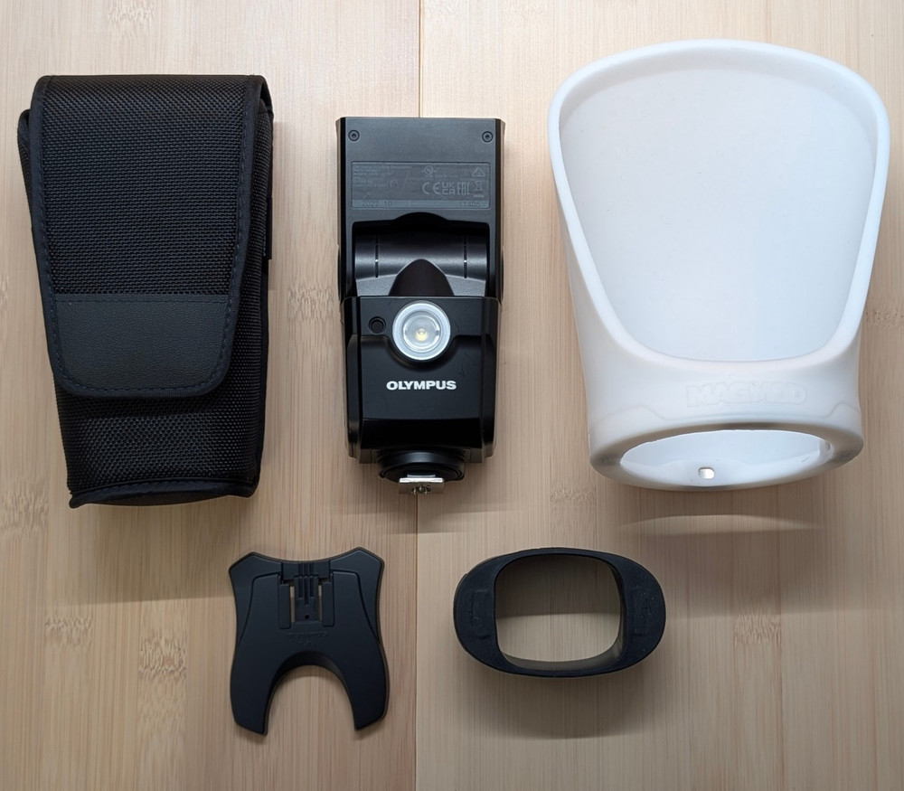 OM SYSTEM Olympus FL-700WR Speedlight Flash + MagBounce + MagGrip Bundle Kit