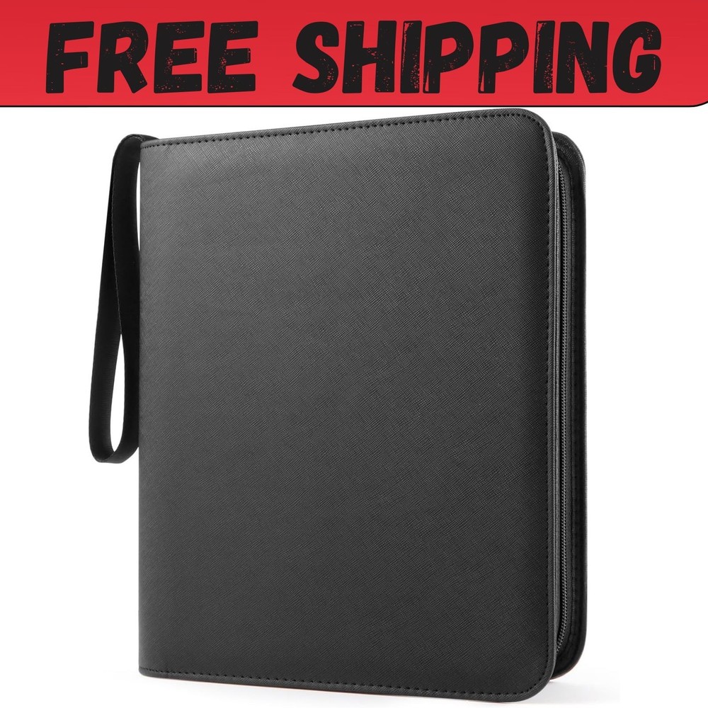 Top Loader Binder 4 Pocket for 144 Toploaders, Side Loading Toploader...