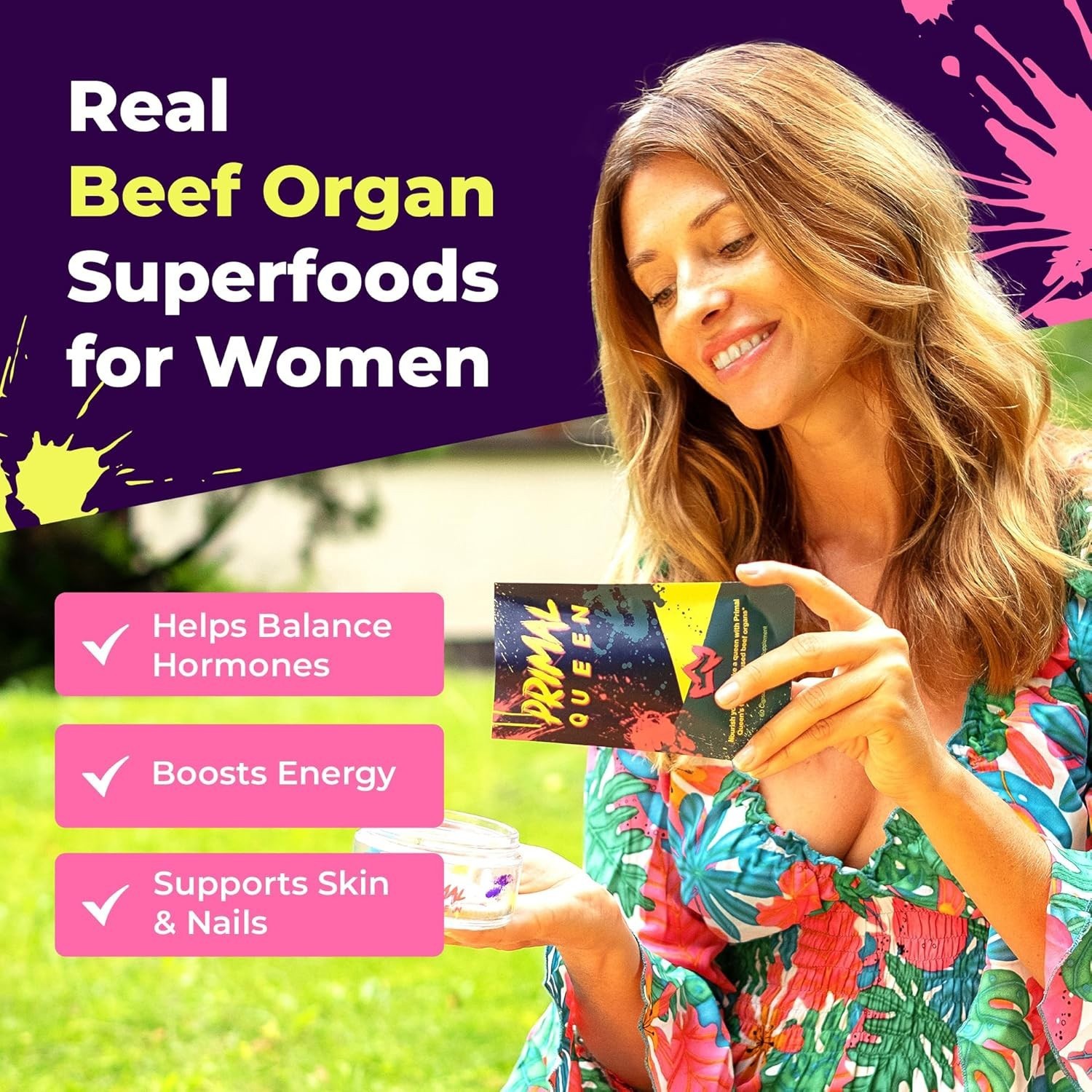 Beef Organ Supplement for Women | Primal Queen 60 Capsules 1 Month Supply