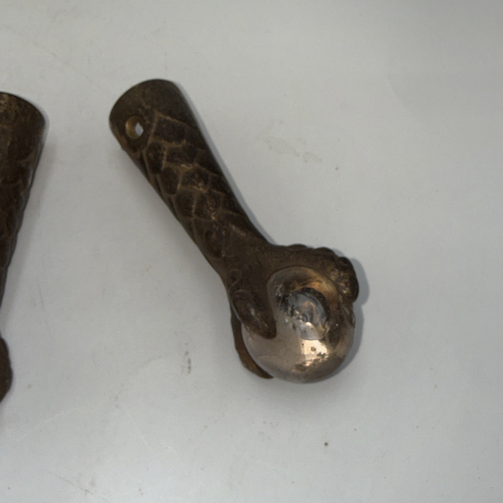 3 Cast Iron Claw And Ball Feet For Stool Or Table