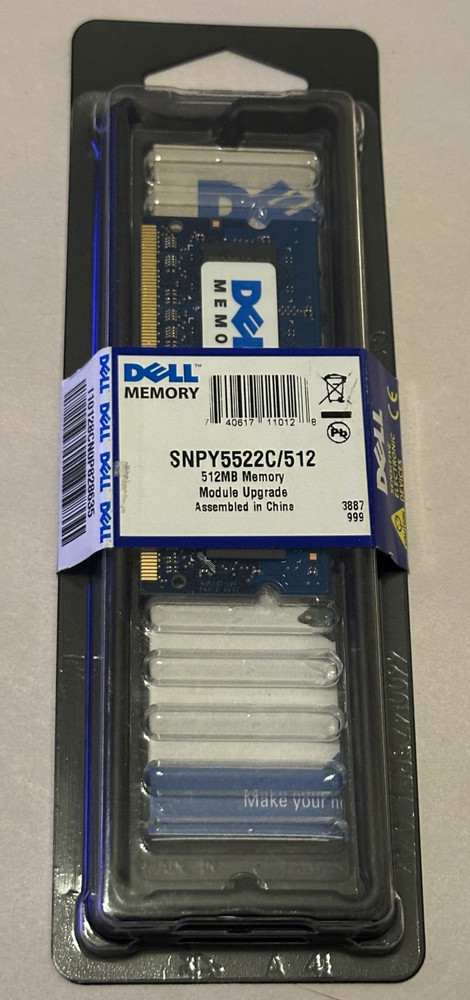 Dell SNPY5522C/512 512 MB Memory Module Upgrade *NEW*