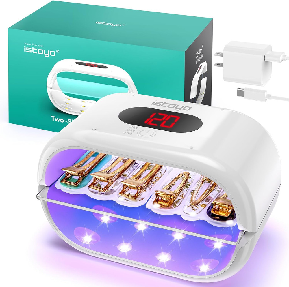 Two-Sided UV Resin Light, UV Light with Digital Display and Longer Time Setting(